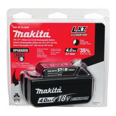 Makita 18VLiIon40Ah Battery BL1840B